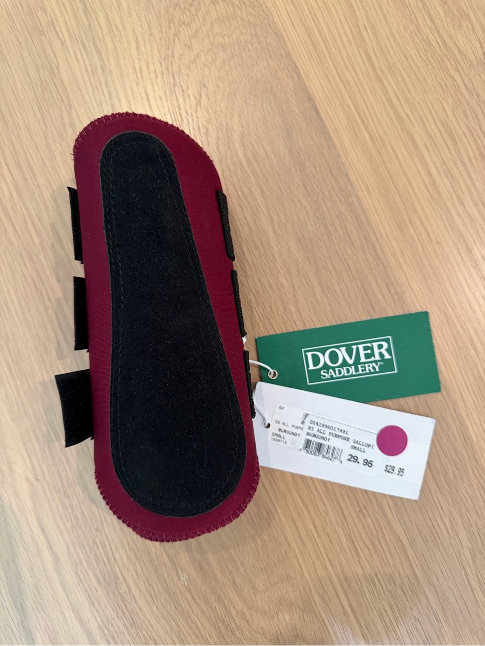 Dover Saddlery DS Horse Galloping Splint Boots Small Burgundy NWT